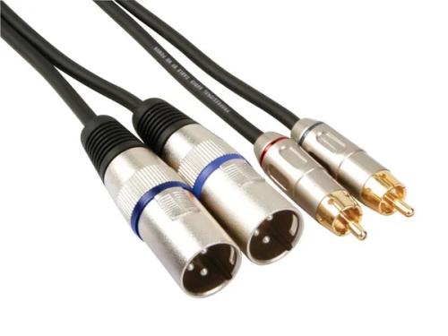 Cabo Xlr-Rca - 2 X Xlr 3 Pinos / 2 X Rca Macho - 1 M