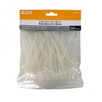 Clamp de Nylon Blanco 2.5x100 Mm 200un