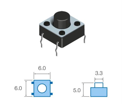 Pulsador De Tato Mini Vertical 4 Pinos 1.35Mm