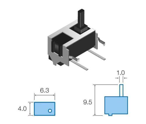 Interruptor Mini Pulsador Preto