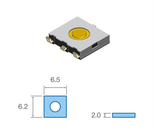 Interruptor Mini Pulsador Smd Preto