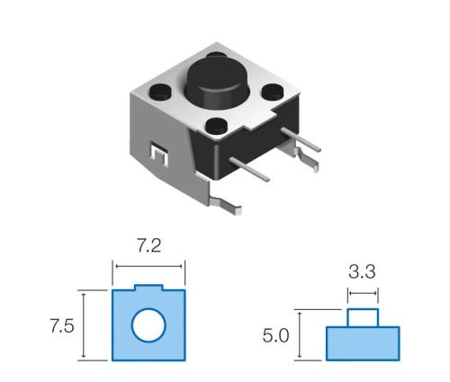 Pulsador De Tato Mini Horizontal 1.35Mm