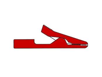 Insulated Miniature Crocodile Clips 2mm / Red (Ma1)
