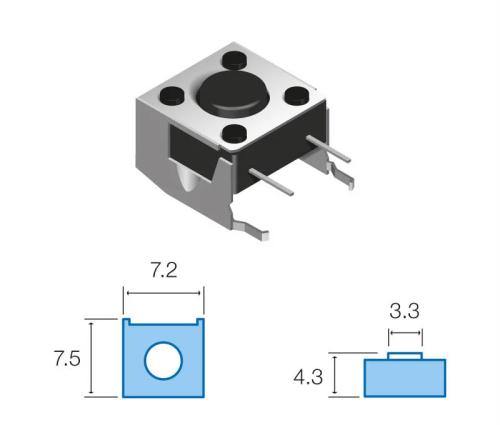 Interruptor Mini Pulsador Preto 1.10Mm