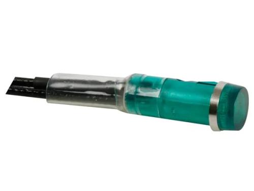 Luz Piloto Redonda 9mm 220v Verde