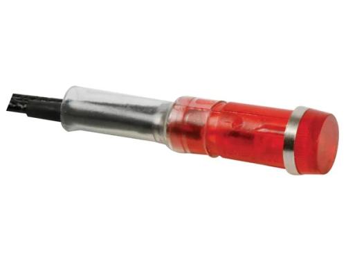 Luz Piloto Redonda 9mm 220v Rojo