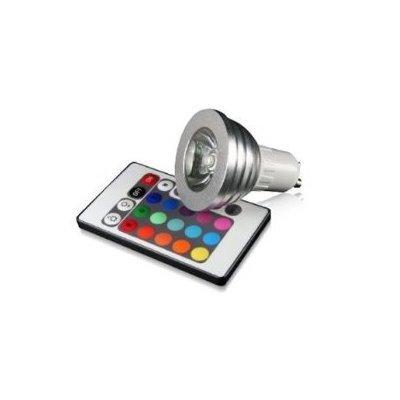 Lámpara LED 3w Gu10 RGB Con Comando