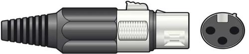 Conetor Xlr 3 Pinos Femea
