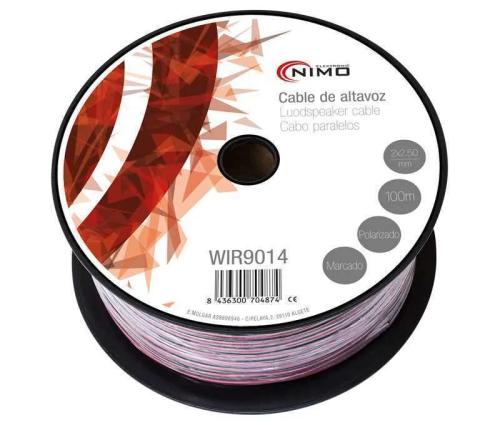 Cable para Altavoz 2x2.5mm, Rojo-Negro 100m