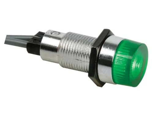 Piloto Redondo 13mm 12v Verde