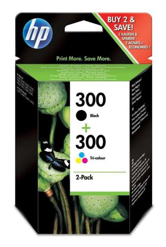 Tinteiro Hp 300 Black/Tricolor Cn637ee - Pack 2
