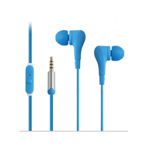 Auriculares Mini Hifi Stereo com Microfone Azul