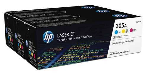 Hp Toner Cart. Cf370am (305a) F?r Lj Pro 300/400 Rainbow Pack (C/M/Y) (Ce411a/Ce412a/Ce413a)