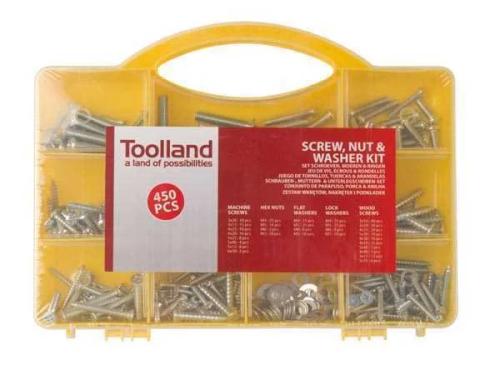 Juego de Tornillos Tuerca Y Arandela - 450 Unidad.