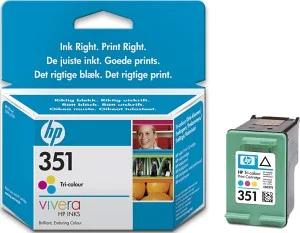 Tinteiro de Tinta Original Hp 351 Tricolor Ciano/Magenta/Amarelo