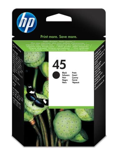 Tinteiro de Tinta Original Hp 45 Preto