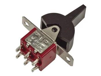 Vertical Pcb Paddle Switch Dpdt (On)-Off-(On)