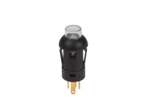 Botão de Pressionar - Miniatura- Redondo - Spst (Desligar-Ligar) - 1p - com Leds - LED Verde