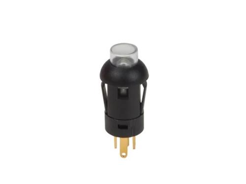 Botão de Pressionar - Miniatura- Redondo - Spst (Desligar-Ligar) - 1p - com Leds - LED Branco