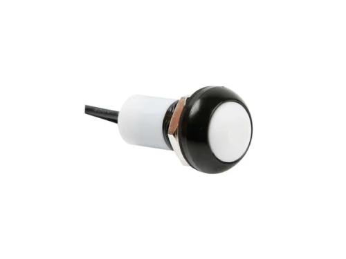 Mini Round Metal Push Button With White Button 1p