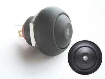 Mini Push Button With White LED 1p Spst Off-(On)