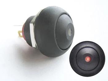 Mini Push Button With Red LED 1p Spst Off-(On)