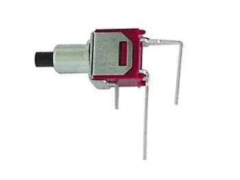 90° Vertical Subminiature Push-Button Switch - Spst Off-(On)