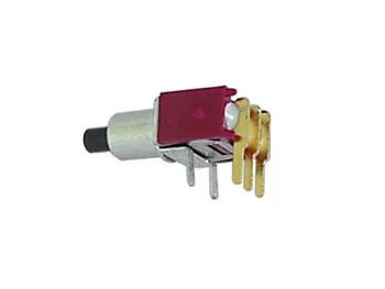 90° Horizontal Subminiature Push-Button Switch - Spdt On-(On)