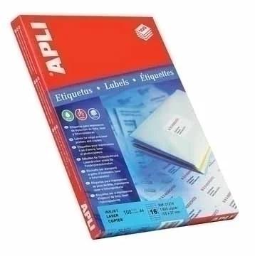 Caja 100 Hojas Etiquetas Blanca Ilc 52.5x29.7 128.