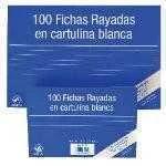100 Fichas de Cartulina Rayada (125x75 Mm) Nº 2 M.