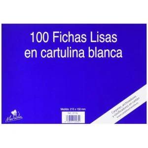 100 Fichas de Cartulina Lisa (215x160 Mm) Nº. 5 M.