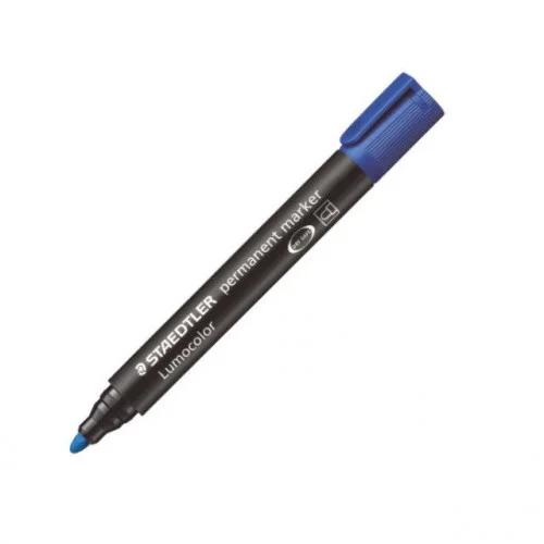 MARCADOR PERMANENTE LUMOCOLOR 2mm Azul