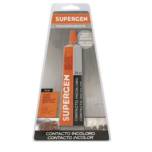 Adhesivo de Contacto Incoloro En Tubo Tipo Clasico 75ml. Supergen 62601-00000-05