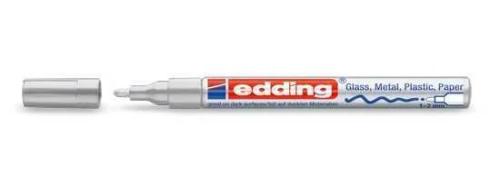 Marcador permanente Edding 751 Prateado 1-2mm