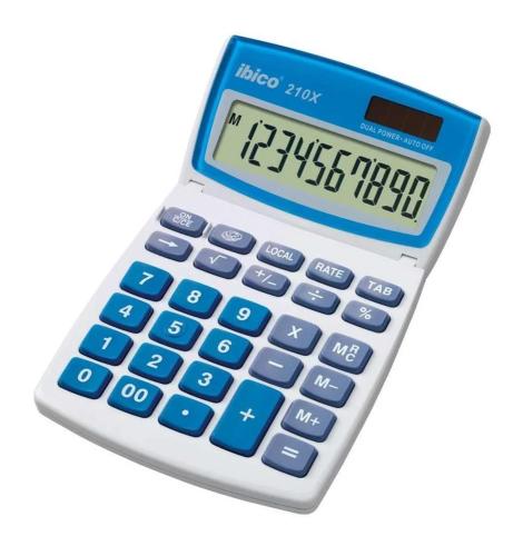 Calculadora de Sobremesa de 10 Digitos Modelo 210x Solar / Pila Ibico Ib410079