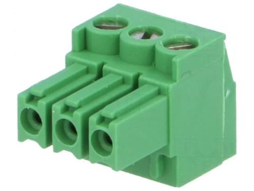 Conector Socket Femea 3 polos verde