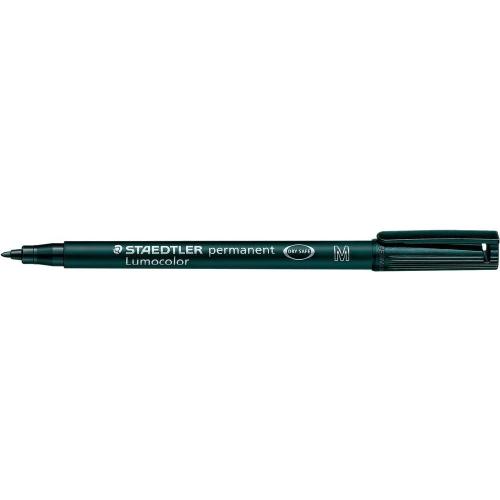 Staedtler Folienstift Lumocolor Perm M Schwarz 10 Stück