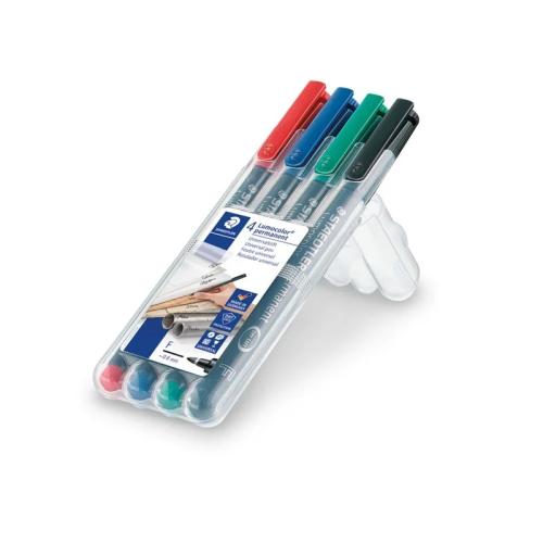 Staedtler Folienstift Lumocolor F Perm 4st