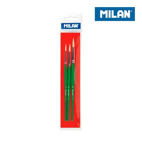 Pincel Milan Mod. 511 Set 3 Und Bwm10024