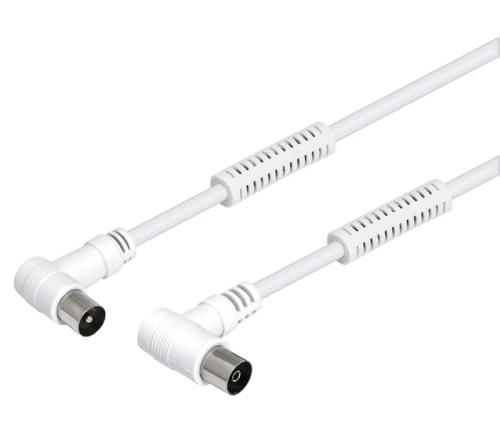 Cabo de Antena Macho para Femea 90º Branco 1.5m