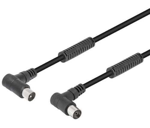 Cabo de Antena Macho para Femea 90º Preto 1.5m