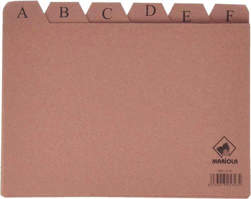 Mariola Alfabetical Index 24 Positions Cardboard M