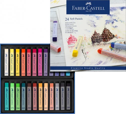 Faber Castell 24 Soft Pastel Bars Case 128324