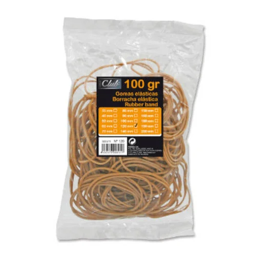 SNMA BOLSA 100 GR GOMAS ELASTICAS 12 CM