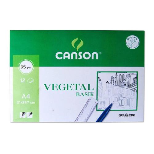 Paquete 12 Hojas Papel Vegetal A4 90g Guarro Cans.