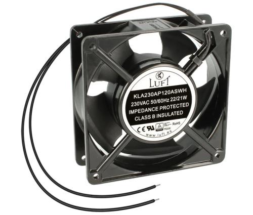 Ventilador 230Vac 120x120x38mm Veio c/Fios Metal
