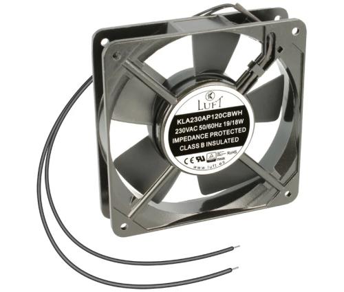 Ventilador 230Vac 120x120x25mm Rolamento Fios Met.