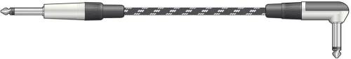 Cabo Jack 6.3mm para Jack 6.3mm 90º P/B 3m