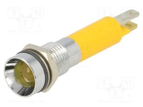 Baliza LED Concavo Amarillo 24vdc 8mm Ip67 Met
