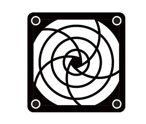 Grelha Protetora 80x80mm Plastico Preto